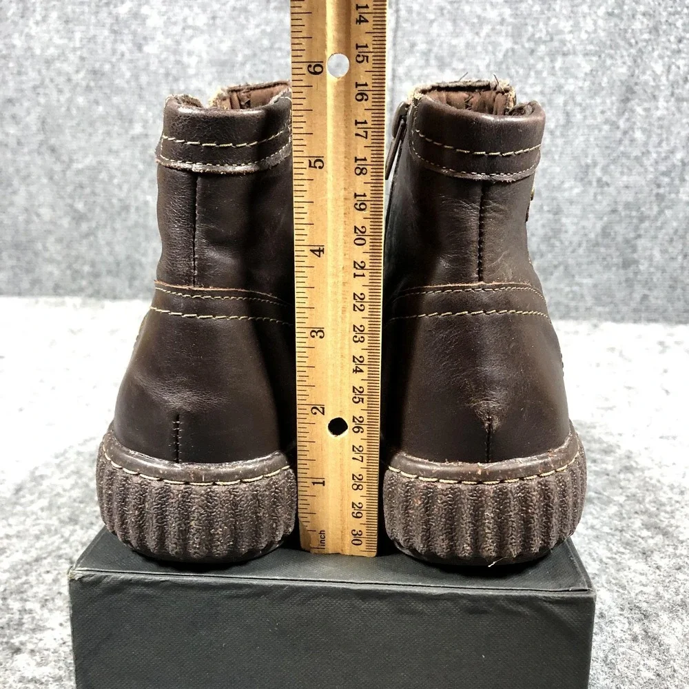 Clarks Ankle Booties Women's 8 M‎ Brown Leather Buckle Zip Comfort Boots